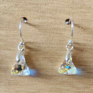 NWOT - Hand Crafted Crystal AB Austrian Crystal Dangle Earrings